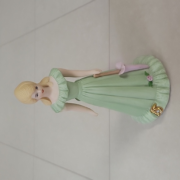 Growing Up Birthday Girls 15 year old Blonde Girl 1981 Enesco Green Dress - Picture 1 of 4